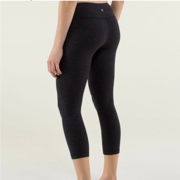 lululemon athletica Pants - Lululemon Wunder Under Crop Leggings  Pique Luon Black